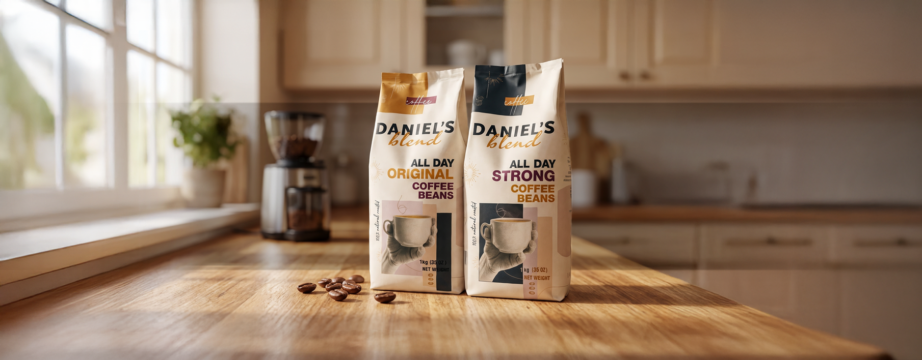 Daniel's Blend — Whole Bean Coffee, Original and Strong varieties